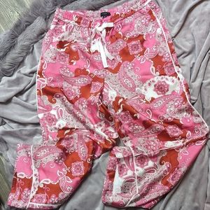 NWT J. Crew Relaxed Pant In Vintage Paisley Piping Wide Leg - Size 10